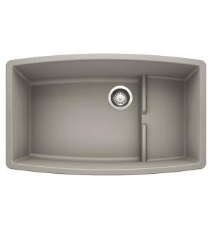 Blanco 442733 Performa 32" Single Bowl Undermount Silgranit Kitchen Sink in Concrete Gray