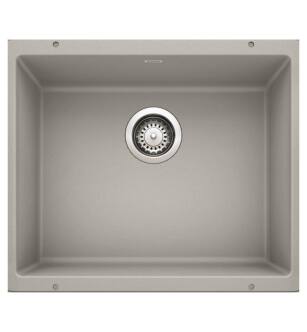 Blanco 442772 Precis 20 7/8" Large Single Bowl Undermount Silgranit Kitchen Sink in Concrete Gray