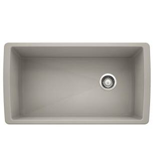 Blanco 442752 Diamond 33 1/2" Single Bowl Undermount Silgranit Kitchen Sink in Concrete Gray