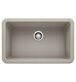 Blanco 402321 Ikon 30" Single Bowl Apron Front Silgranit Kitchen Sink in Concrete Gray