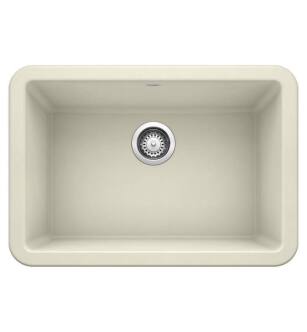 Blanco 402317 Ikon 27" Single Bowl Apron Front Silgranit Kitchen Sink in Biscuit