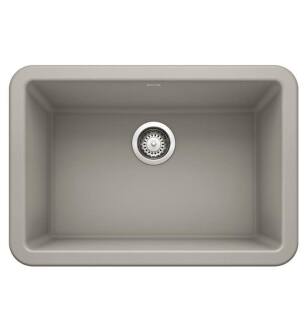 Blanco 402312 Ikon 27" Single Bowl Apron Front Silgranit Kitchen Sink in Concrete Gray