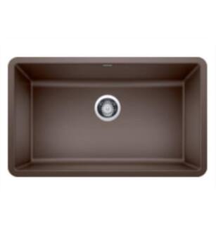 Blanco 442537 Precis 30" Single Bowl Undermount Silgranit Kitchen Sink in Cafe Brown
