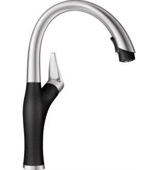 Blanco 442023 Artona 2.2 GPM Kitchen Faucet with Pulldown Dual Spray in Anthracite/Stainless Steel