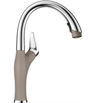 Blanco 442027 Artona 2.2 GPM Kitchen Faucet with Pulldown Dual Spray in Truffle/Stainless Steel