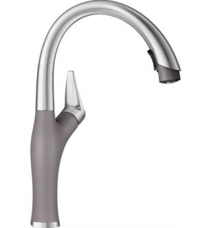Blanco 442026 Artona 2.2 GPM Kitchen Faucet with Pulldown Dual Spray in Metallic Gray/Stainless Steel