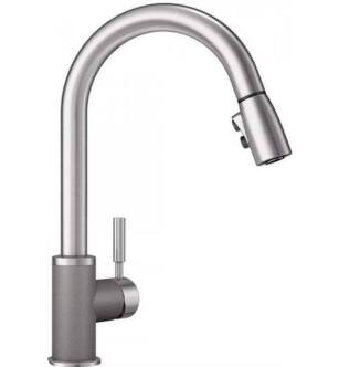 Blanco 442062 Sonoma 1.5 GPM Single Handle Kitchen Faucet with Pulldown Spray in Metallic Gray/Stainless Steel