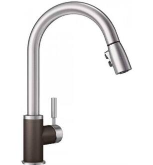 Blanco 442056 Sonoma 1.5 GPM Single Handle Kitchen Faucet with Pulldown Spray in Cafe Brown/Stainless Steel