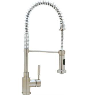 Blanco 441409 Meridian Semi Professional 1.8 GPM Single Handle Kitchen Faucet with Pulldown Spray in Satin Nickel