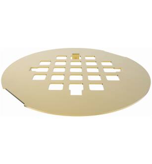 Brasstech 236/24 Casper 4-1/4" Grid Shower Drain in Polished Gold (PVD)