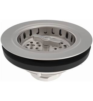 Brasstech 120/20 Large Solid Brass Wing Nut Locking Style Basket Strainer in Stainless Steel (PVD)