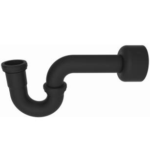 Brasstech 3013/56 P-Trap Kit With High Box Flange in Flat Black