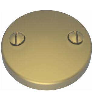 Brasstech 266/06 3" Brass Two Hole Faceplate For Overflow in Antique Brass