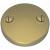 Brasstech 266/06 3" Brass Two Hole Faceplate For Overflow in Antique Brass