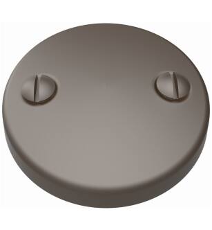 Brasstech 266/10B 3" Brass Two Hole Faceplate For Overflow in Oil Rubbed Bronze
