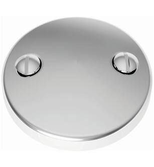 Brasstech 266/26 3" Brass Two Hole Faceplate For Overflow in Polished Chrome