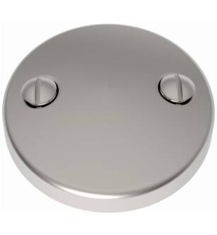 Brasstech 266/20 3" Brass Two Hole Faceplate For Overflow in Stainless Steel (PVD)