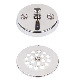Brasstech 275/15 3" Solid Brass Trip Lever Drain Kit in Polished Nickel - Natural