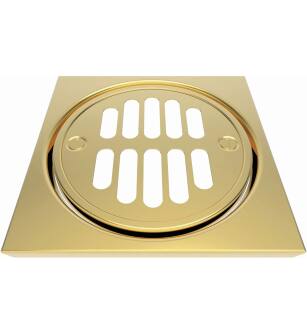 Brasstech 231/01 Shower Drain Grill in Forever Brass (PVD)