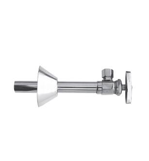 Brasstech 416/26 Solid Brass Round Handle Angle Valve in Polished Chrome