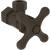 Brasstech 403X/10B Metal Cross Handle Angle Valve With 1/2" Compression Inlet in Oil Rubbed Bronze