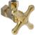 Brasstech 403X/24 Metal Cross Handle Angle Valve With 1/2" Compression Inlet in Polished Gold (PVD)