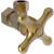 Brasstech 403X/10 Metal Cross Handle Angle Valve With 1/2" Compression Inlet in Satin Bronze (PVD)