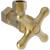 Brasstech 403X/24S Metal Cross Handle Angle Valve With 1/2" Compression Inlet in Satin Gold