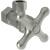 Brasstech 403X/15S Metal Cross Handle Angle Valve With 1/2" Compression Inlet in Satin Nickel
