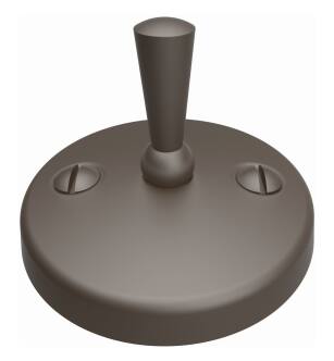 Brasstech 267/10B Round Trip Lever Faceplate With Screws in Oil Rubbed Bronze