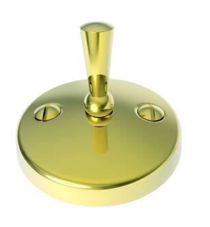 Brasstech 267/04 Round Trip Lever Faceplate With Screws in Satin Brass (PVD)