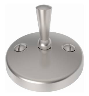 Brasstech 267/20 Round Trip Lever Faceplate With Screws in Stainless Steel (PVD)