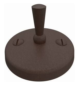 Brasstech 267/VB Round Trip Lever Faceplate With Screws in Venetian Bronze