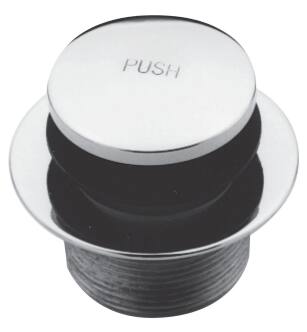 Brasstech 272/26 Toe Activated Tub Drain in Polished Chrome