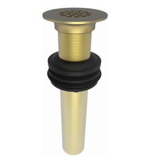 Brasstech 3211/06 Solid Brass P.o. Plug With Flat Strainer Plate And 1-1/4" O.d. Tailpiece in Antique Brass