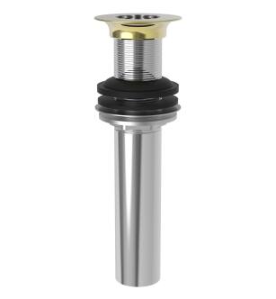 Brasstech 3211/01 Solid Brass P.o. Plug With Flat Strainer Plate And 1-1/4" O.d. Tailpiece in Forever Brass (PVD)