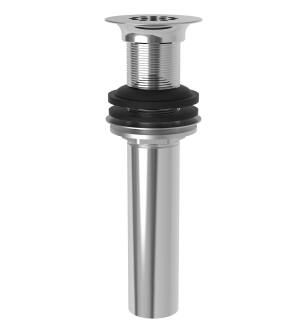 Brasstech 3211/26 Solid Brass P.o. Plug With Flat Strainer Plate And 1-1/4" O.d. Tailpiece in Polished Chrome