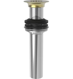 Brasstech 3211/04 Solid Brass P.o. Plug With Flat Strainer Plate And 1-1/4" O.d. Tailpiece in Satin Brass (PVD)