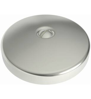 Brasstech 265/15 3" Solid Brass Single Hole Faceplate For Waste And Overflow in Polished Nickel