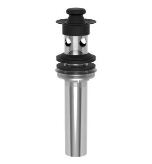 Brasstech 320/56 Lift And Turn Drain Assembly For Lavatory Sink - With Overflow in Flat Black