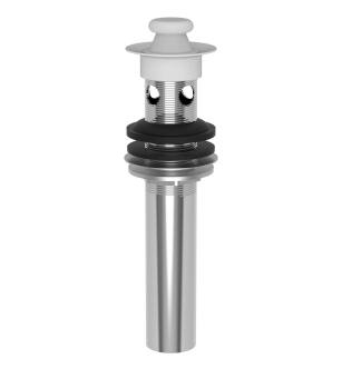 Brasstech 320/52 Lift And Turn Drain Assembly For Lavatory Sink - With Overflow in Matte White