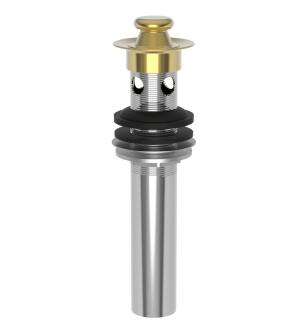 Brasstech 320/24 Lift And Turn Drain Assembly For Lavatory Sink - With Overflow in Polished Gold (PVD)
