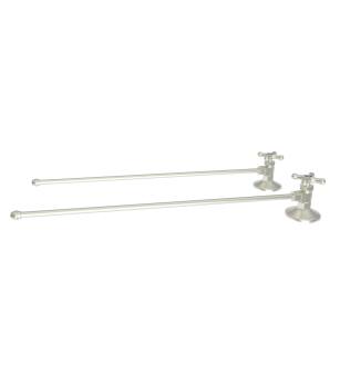 Brasstech 493X/15S Lavatory Supply Kit With Cross Handles in Satin Nickel
