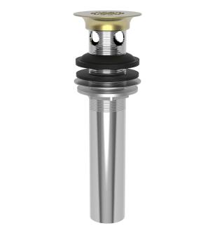 Brasstech 321/04 Grid Drain Assembly For Lavatory - With Overflow Holes in Satin Brass (PVD)