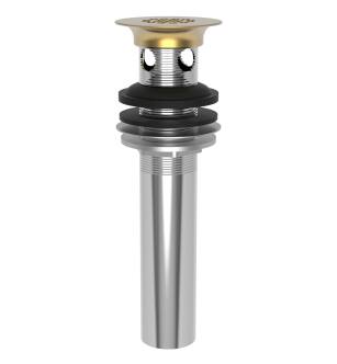 Brasstech 321/24S Grid Drain Assembly For Lavatory - With Overflow Holes in Satin Gold