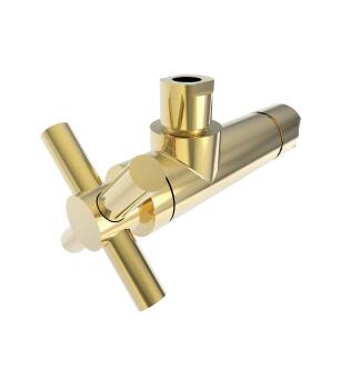 Brasstech 403X-1/01 1/4 Turn Contemporary Ceramic Disc Angle Valve With Cross Handle in Forever Brass (PVD)