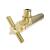 Brasstech 403X-1/03 1/4 Turn Contemporary Ceramic Disc Angle Valve With Cross Handle in Polished Brass (Coated)
