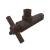 Brasstech 403X-1/VB 1/4 Turn Contemporary Ceramic Disc Angle Valve With Cross Handle in Venetian Bronze