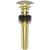 Brasstech 499-2/01 Polished Dome Cap Drain With Overflow in Forever Brass (PVD)