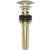 Brasstech 499-2/24A Polished Dome Cap Drain With Overflow in French Gold (PVD)